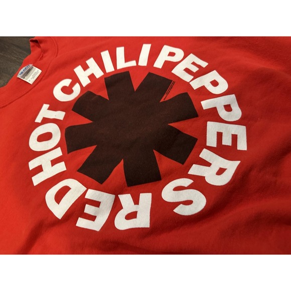 Red Hot Chili Peppers Sweatshirt Mens Medium Red Crewneck Band Pullover Rock - Picture 4 of 6